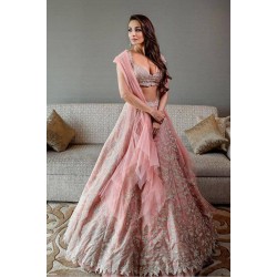 Malaika Arora Ruby Silk Bridal lehenga Choli